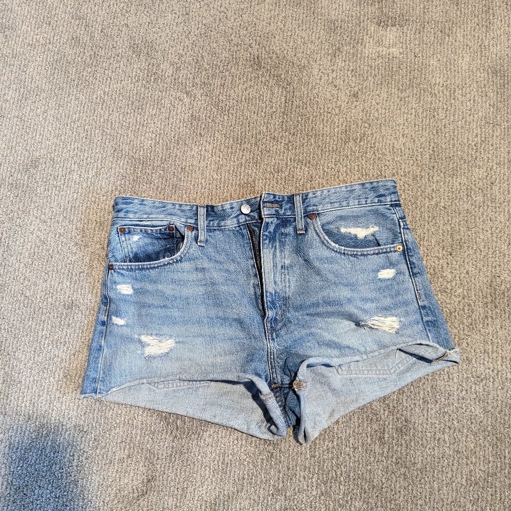 Madewell Relaxed Denim Shorts Light Wash